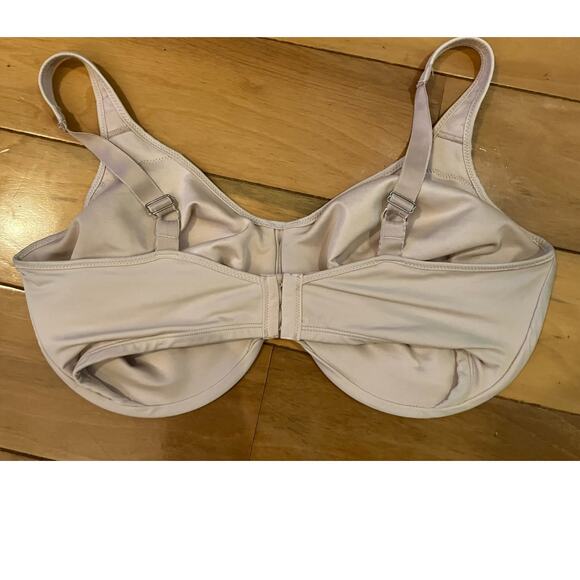 Bali Beige 38G Bra Underwire, Hook Loop, Unlined, Adjustable, Leaf Detail 38DDDD - Picture 2 of 5